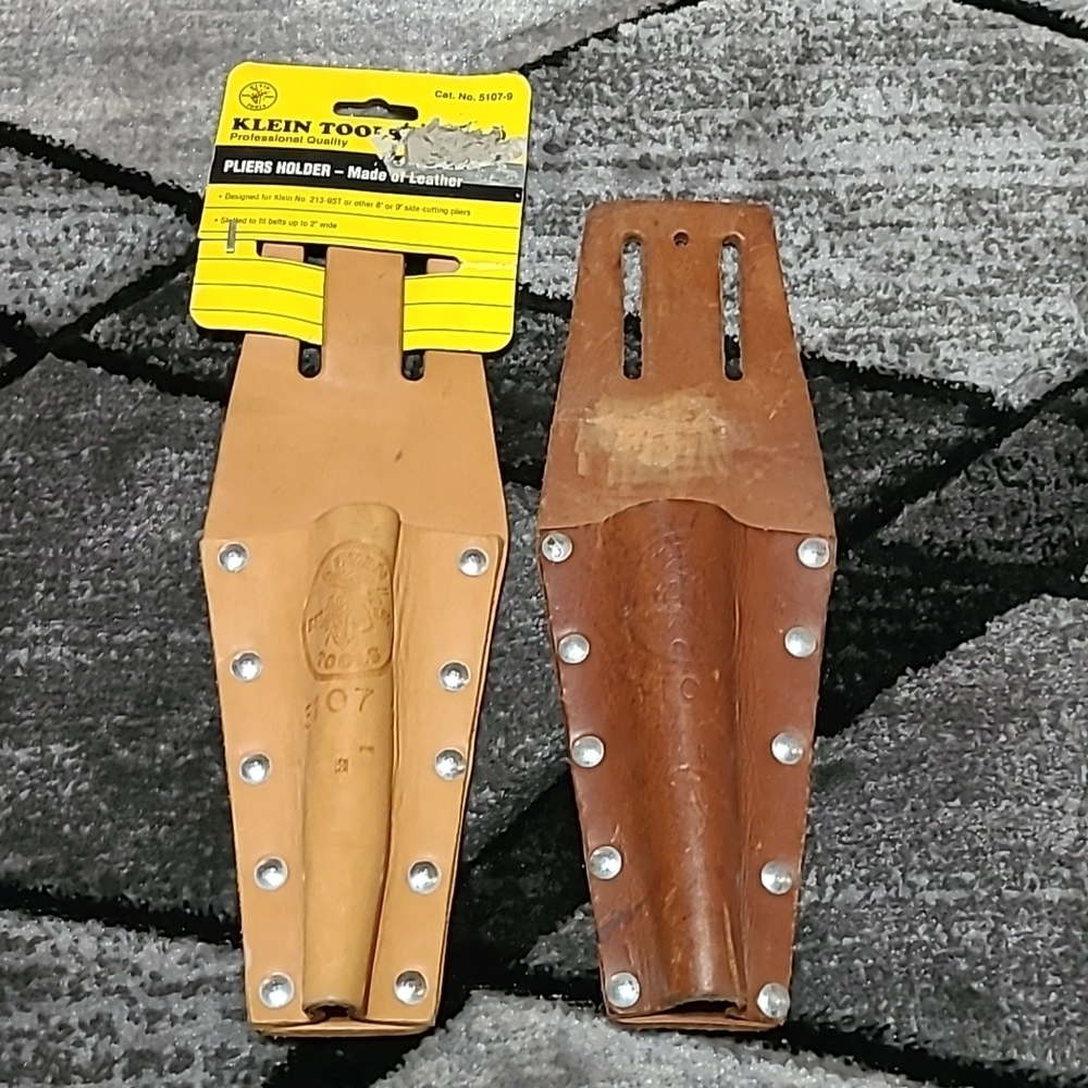 KLEIN TOOL PLIERS Belt HOLDER 8"-9" SIDE-CUTTING PLIERS LEATHER Bundle P…